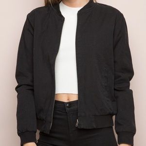 Black Brandy Melville bomber jacket
